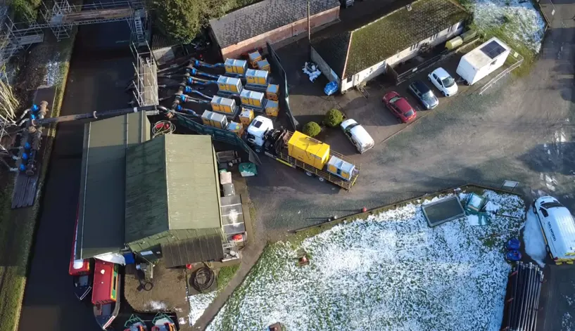 Emergency pumping support at Llangollen Canal