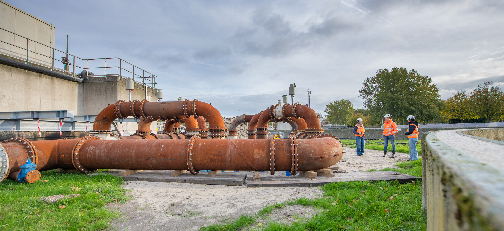 Foto van de bypass op de RWZI Almere van Vanderkamp 