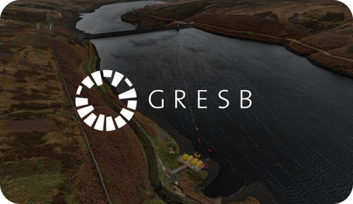 Gresb logo on reservoir image