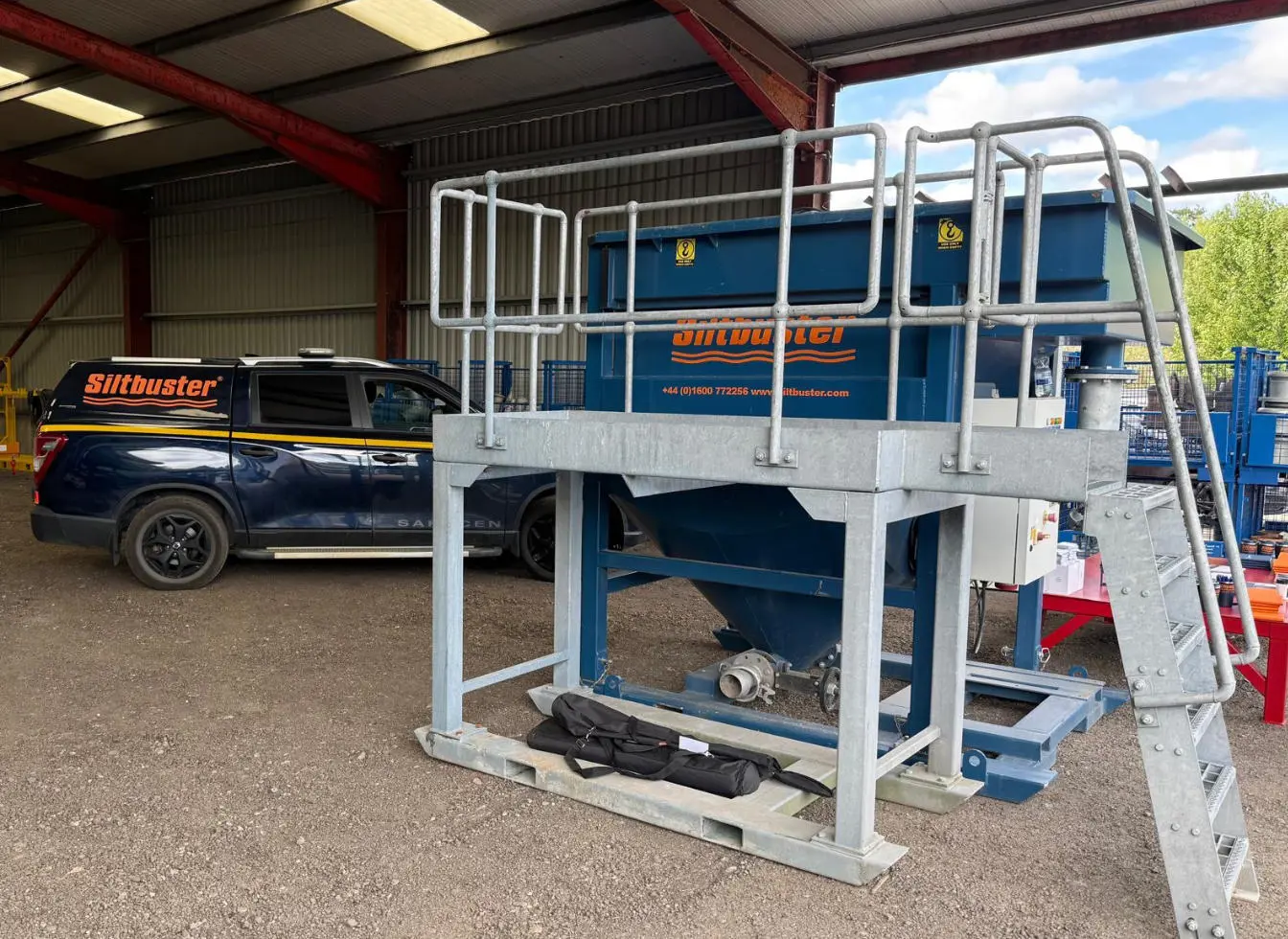 Siltbuster treatment units and van at the Selwood Inverness depot