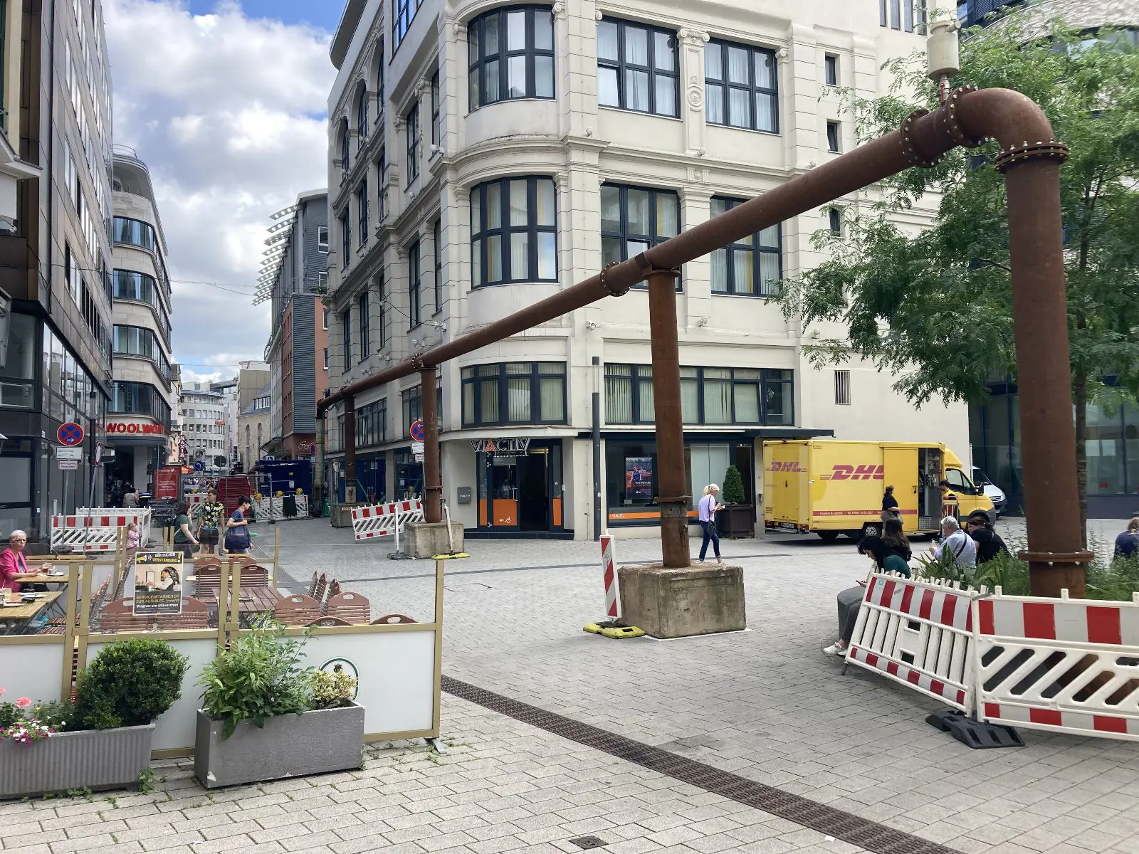 Projekt of Vanderkamp in Wuppertal stad centrum rohrleitungen. 
