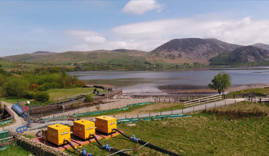 Three Selwood pumps on hire in the Lake District from the Workington depot